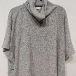 Caslon Poncho Sweater Heather Grey